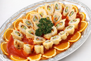 白身魚のアスパラ包み揚げ